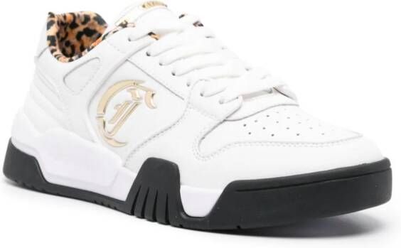 Just Cavalli logo-plaque leather sneakers White