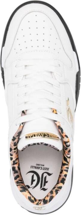 Just Cavalli logo-plaque leather sneakers White