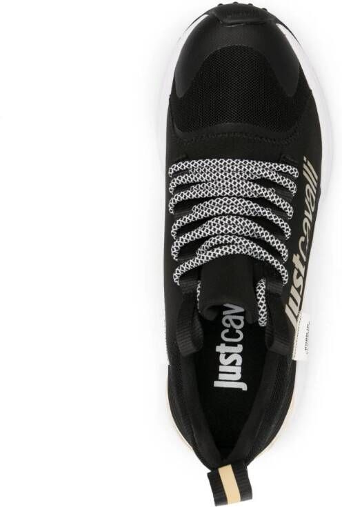 Just Cavalli logo-print lace-up sneakers Black