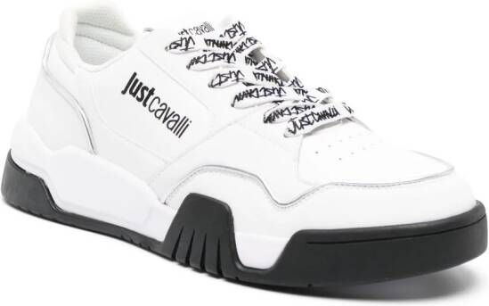 Just Cavalli logo-print lace-up sneakers White