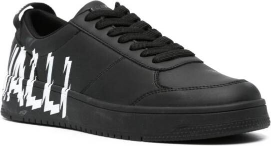 Just Cavalli logo-print leather sneakers Black