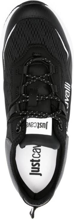 Just Cavalli logo-print panelled sneakers Black