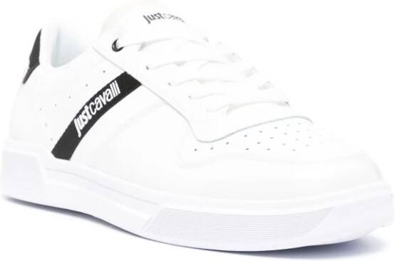 Just Cavalli logo-print panelled sneakers White