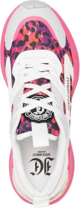 Just Cavalli logo-print sneakers Pink