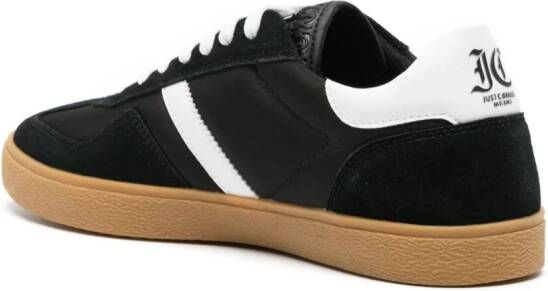 Just Cavalli logo-print suede sneakers Black