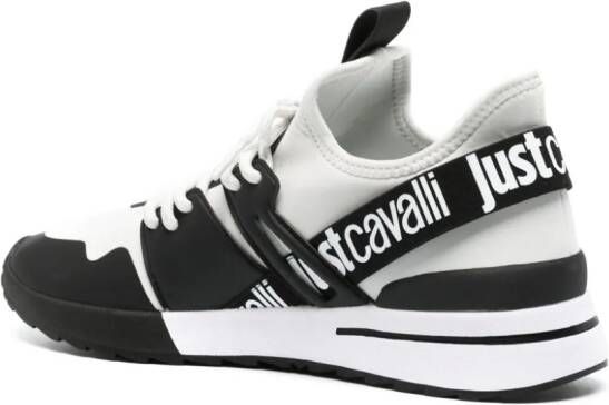 Just Cavalli logo-strap mesh sneakers Black