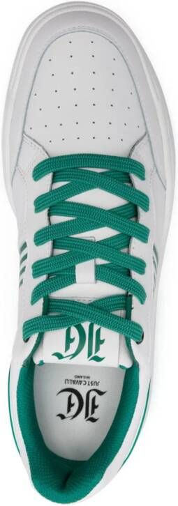 Just Cavalli panelled-design leather sneakers White