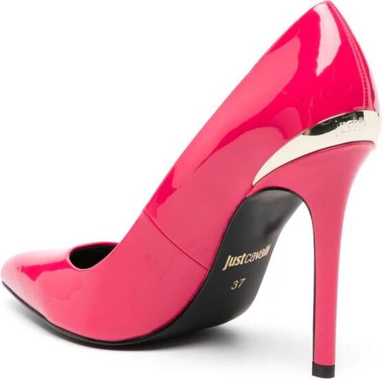 Just Cavalli patent 100mm pointed-toe pumps Pink