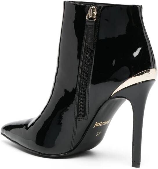 Just Cavalli patent faux-leather 120mm boots Black