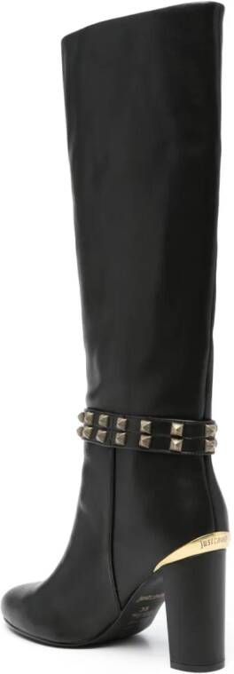 Just Cavalli studded knee-length boots Black