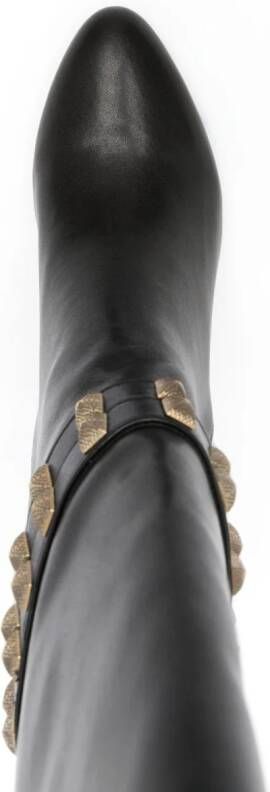 Just Cavalli studded knee-length boots Black