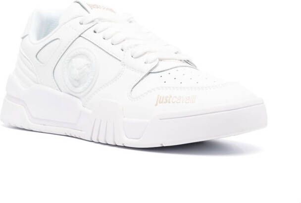 Just Cavalli Tiger Head faux-leather sneakers White
