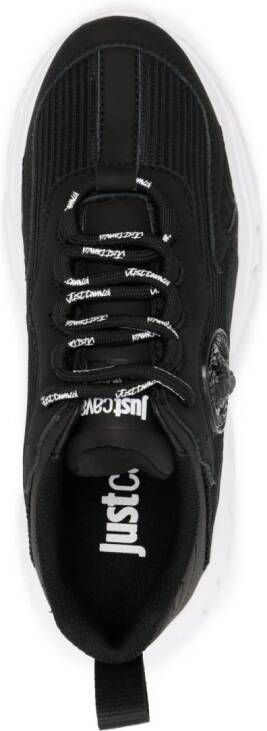 Just Cavalli Tiger Head-motif low-top sneakers Black