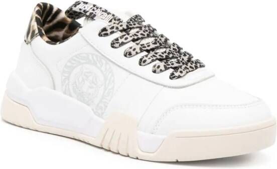 Just Cavalli Tiger Head-motif low-top sneakers White