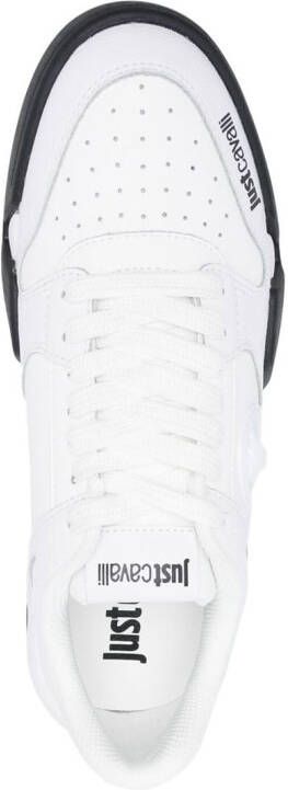 Just Cavalli tiger-plaque low-top sneakers White