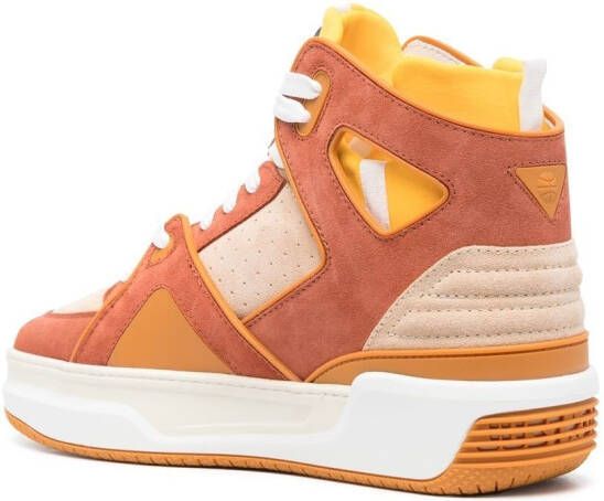 Just Don panelled high-top sneakers Orange