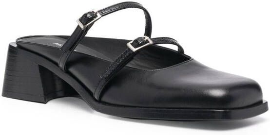 Justine Clenquet Andie 65mm leather mules Black