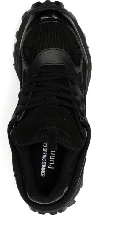 Juun.J layered chunky low-top sneakers Black