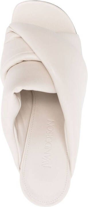 JW Anderson 100mm padded leather mules Neutrals