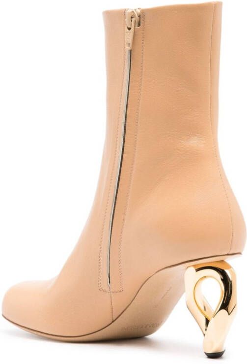 JW Anderson 105mm sculpted-heel leather boots Neutrals
