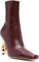 JW Anderson 105mm sculpted-heel leather boots Red - Thumbnail 2