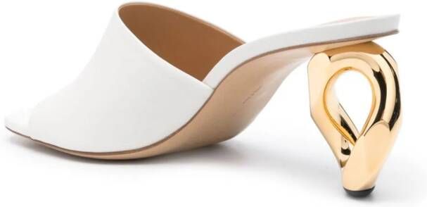 JW Anderson 65mm leather mules White
