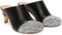 JW Anderson 75mm Chain crystal-embellished leather mules Black - Thumbnail 2