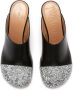 JW Anderson 75mm Chain crystal-embellished leather mules Black - Thumbnail 4