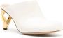 JW Anderson 75mm chain-heel leather mules White - Thumbnail 1