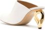 JW Anderson 75mm chain-heel leather mules White - Thumbnail 2