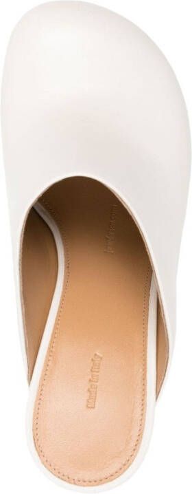 JW Anderson 75mm chain-heel leather mules White