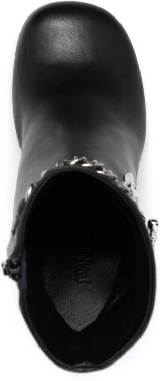 JW Anderson 80mm logo-embellished leather boots Black