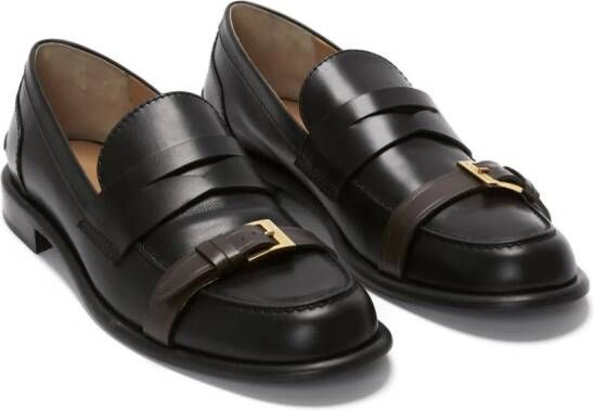 JW Anderson buckle-detail leather loafers Black