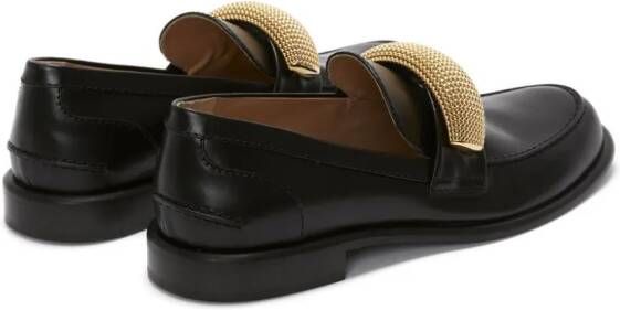 JW Anderson buckle-detail leather loafers Black