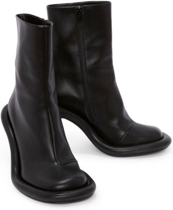 JW Anderson Bumper leather ankle boots Black