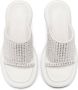 JW Anderson Crystal Bumper-Tube 90mm leather mules White - Thumbnail 4