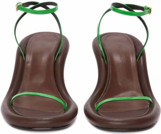 JW Anderson Bumper-Tube leather strappy sandals Green