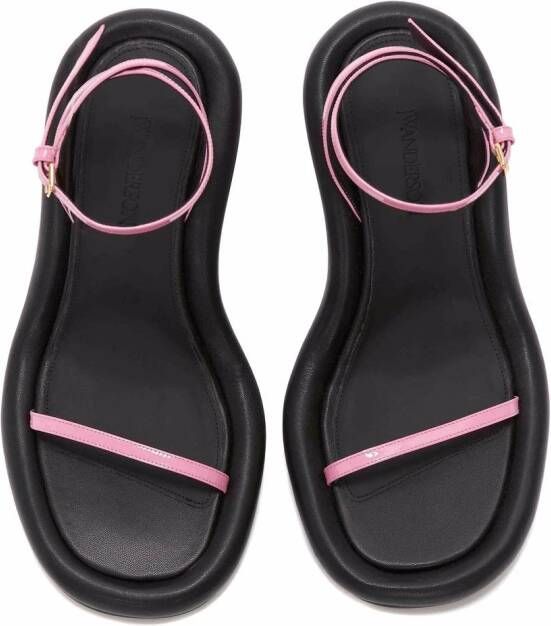 JW Anderson Bumper-Tube leather strappy sandals Pink