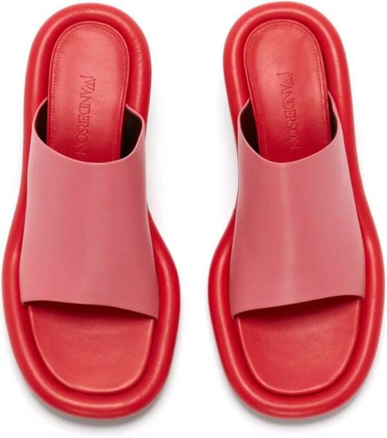 JW Anderson Bumper-Tube slip-on leather mules Red