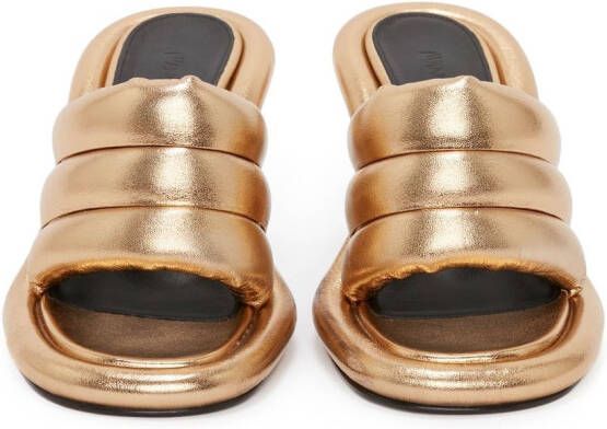 JW Anderson Bumper Tubular padded sandals Gold