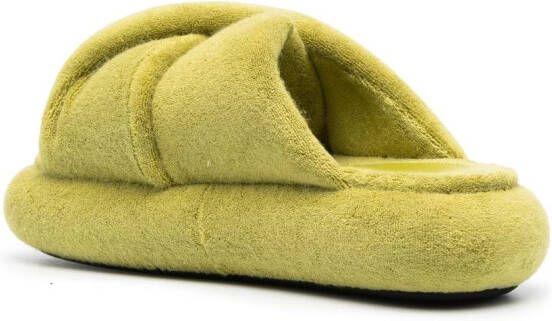 JW Anderson Bumper Twist platform slippers Green