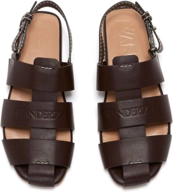 JW Anderson caged leather sandals Brown