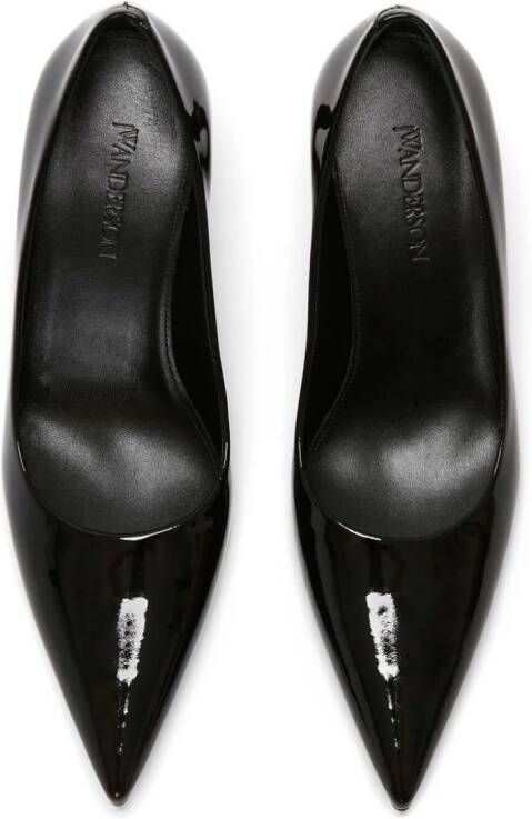 JW Anderson Chain 75mm leather pumps Black