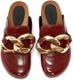 JW Anderson chain-detail leather loafer mules Brown - Thumbnail 4