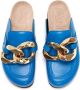 JW Anderson chain-detail leather loafers Blue - Thumbnail 4