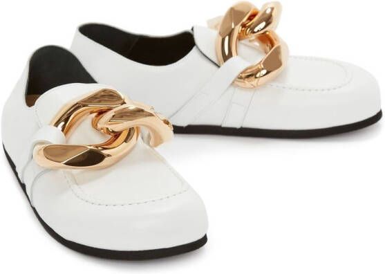 JW Anderson chain-embellished flat loafers White