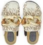JW Anderson chain-embellished logo-print loafers Neutrals - Thumbnail 4