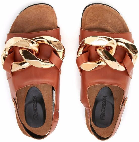 JW Anderson Chain flat sandals Brown