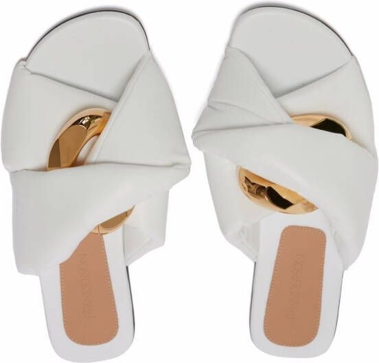 JW Anderson Chain flat sandals White