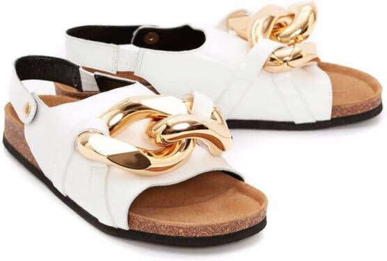 JW Anderson Chain flat sandals White